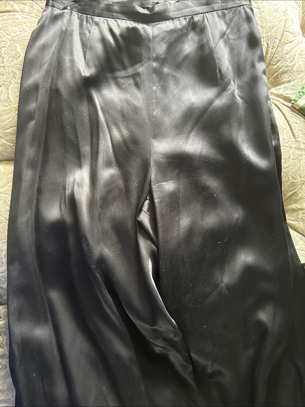 Oleg Cassini Black 100%Silk Pants